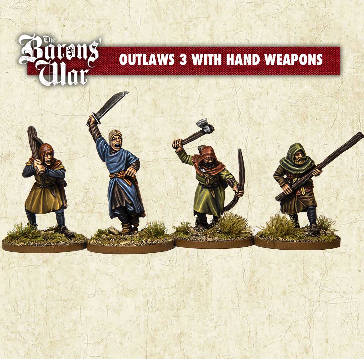 Footsore BW80 Outlaws 3 with hand weapons