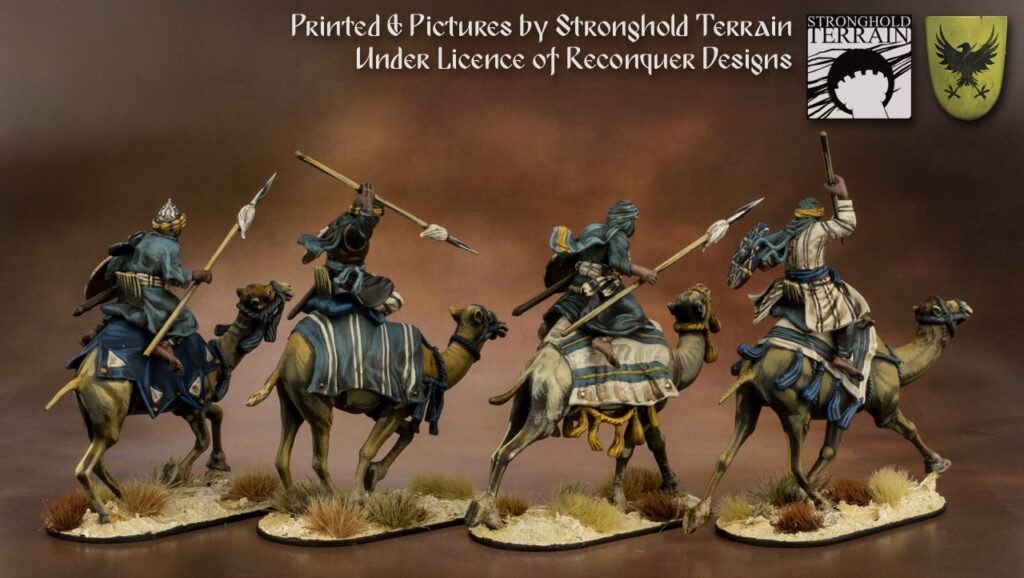 Berber Camel Riders with Javelins (4) – Stronghold Terrain