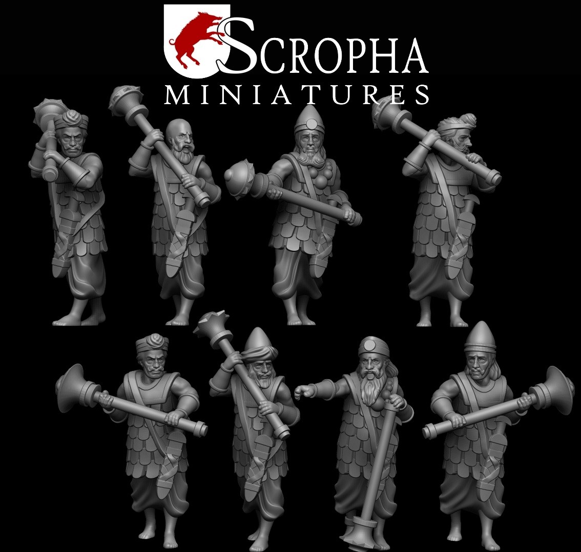 Scropha Miniatures SM-004 Indian Hearthguard with Heavy Weapons 1