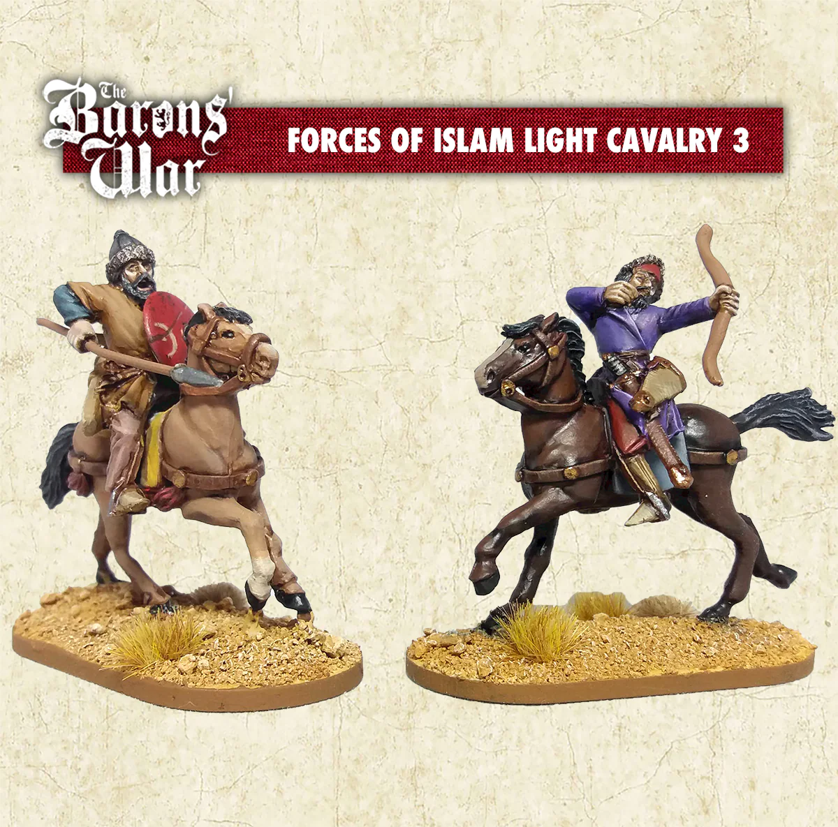 Footsore Miniatures Barons War OTR030 Forces of Islam Light Cavalry 3