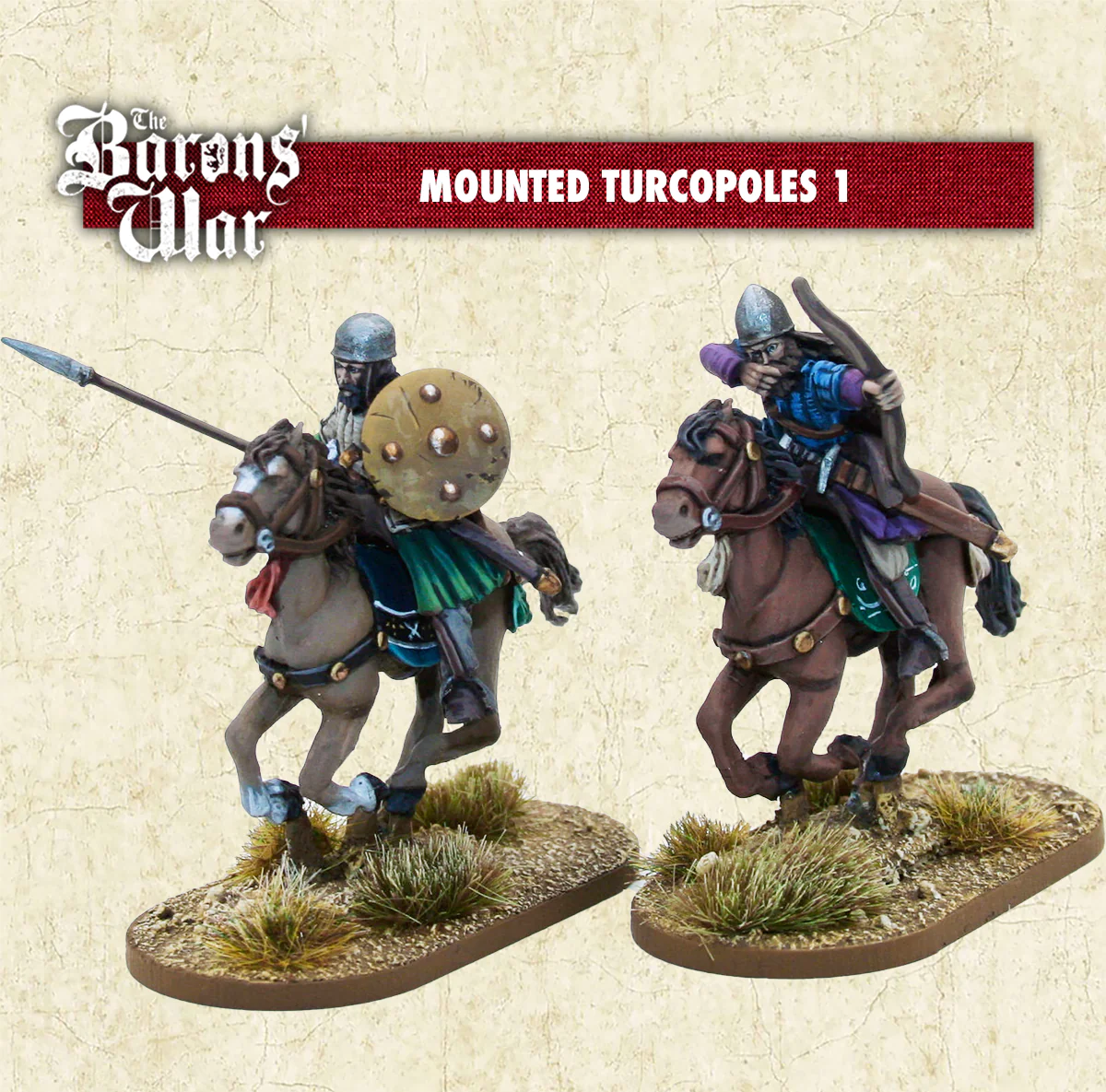 Footsore Miniatures Barons War OTR17 Mounted Turcopoles 1
