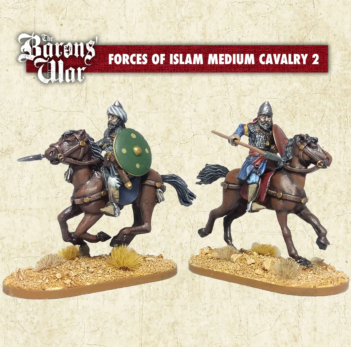 Footsore Miniatures Barons War OTR28 Forces of Islam Medium Cavalry 2