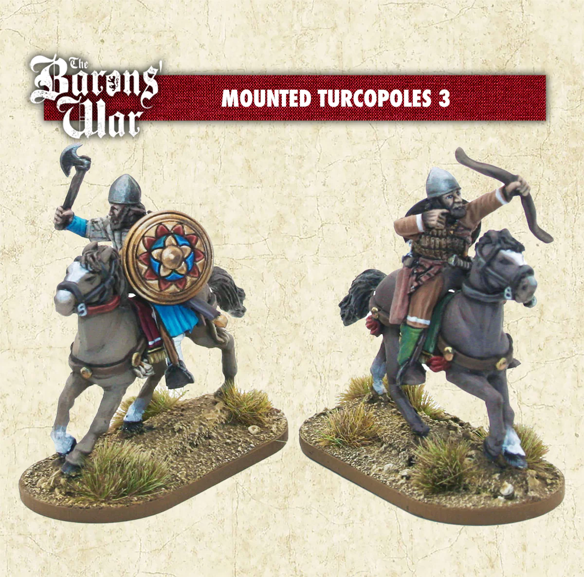 Footsore Miniatures Barons War OTR29 Mounted Turcopoles 3