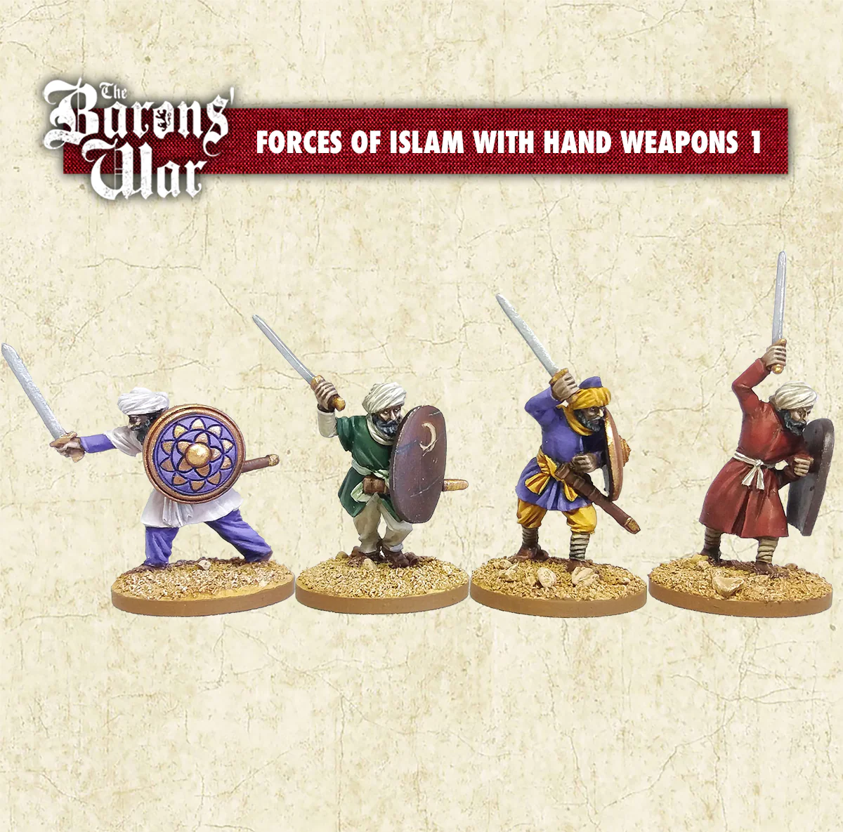 Footsore Miniatures Barons War OTR33 Forces of Islam with hand weapons 1