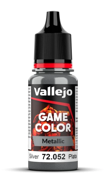 Vallejo VA72052 Silver 18 ml - Game Metallic