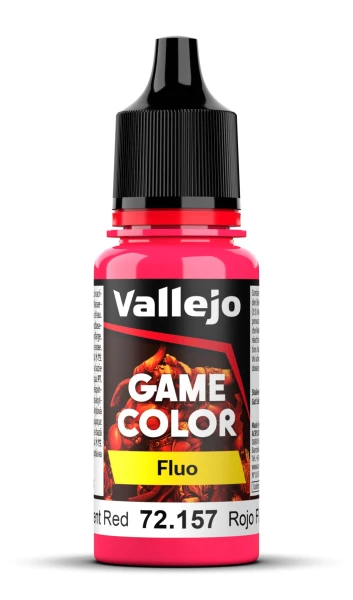 Vallejo VA72157 Fluorescent Red 18 ml - Game Fluo