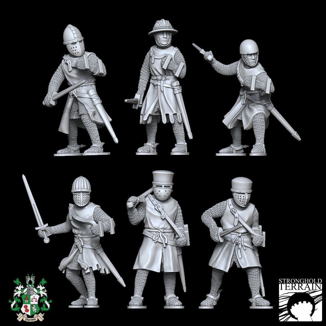 SW-012 Knights on foot 12-13th Century Set 1 1