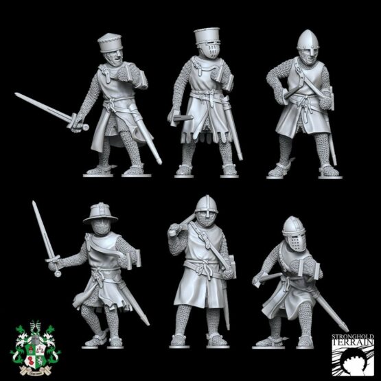 Knights on foot 12-13th Century Set 2 (6)