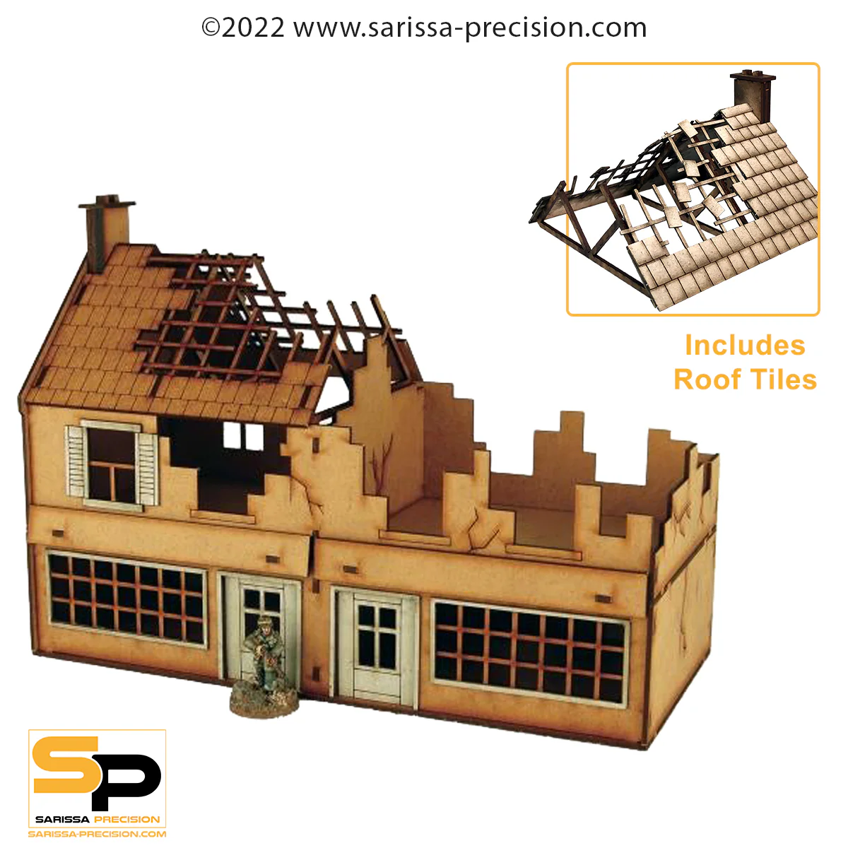 Sarissa Precision N016 Destroyed Terrace Shop 1