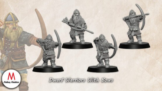 Medbury Miniatures: Dwarven Warriors  with Bows (4)