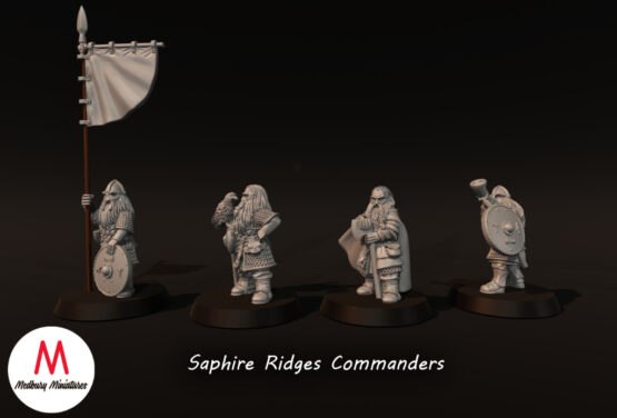 Medbury Miniatures: Saphire Ridges Dwarven Commanders (4) - Image 2