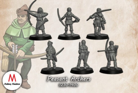 Medbury Miniatures: Peasant Archers (8) - Image 2