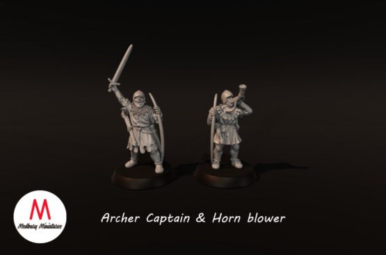 Medbury Miniatures: Archer Captain & Hornblower (2)