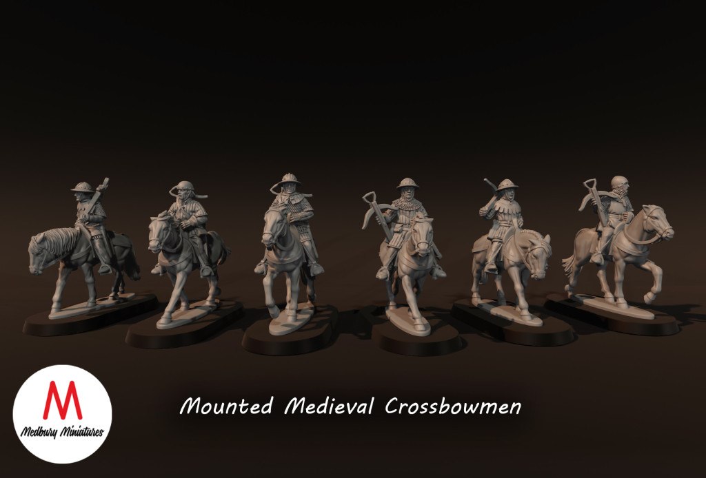 Medbury Miniatures: Mounted Crossbowmen (8)