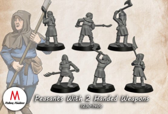 Medbury Miniatures: Bauern mit Zweihandwaffen (6) – Bild 2