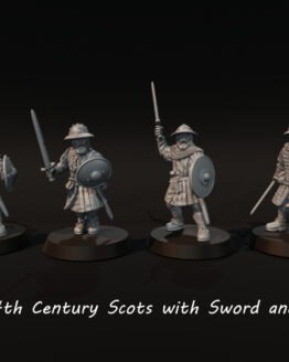 Medbury Miniatures: Schotten mit Schwert und Schild (4)