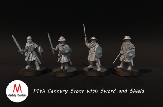 Medbury Miniatures: Scots with Sword and Shield (4)