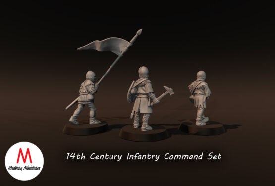 Medbury Miniatures: Early 14th Infantry Command Set (3) - Image 4