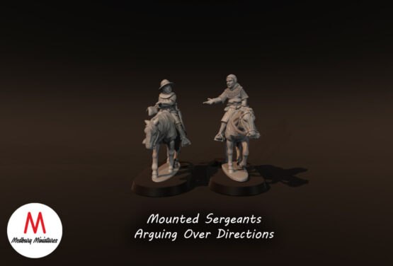 Medbury Miniatures:  Mounted Sergents Arguing over Directions (2)