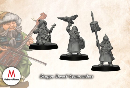 Medbury Miniatures: Steppe Dwarves Commanders (3)
