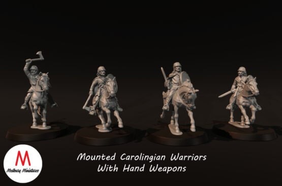 Medbury Miniatures: Mounted Warriors with Hand Weapons (4)