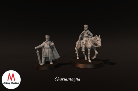 Medbury Miniatures: Carolingian Charlemagne (mounted & on foot) (2)