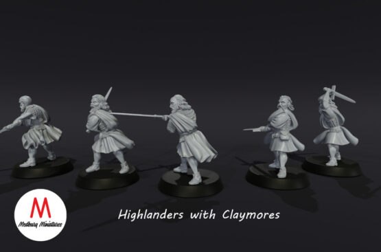 Medbury Miniatures: Scottish Highlanders with Claymores (5) - Image 2
