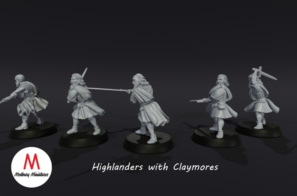 Medbury Miniatures: Scottish Highlanders with Claymores (5) - Image 2