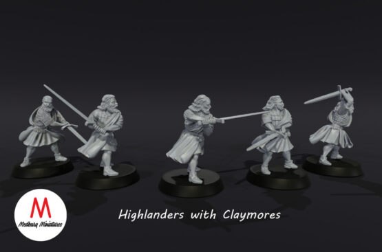 Medbury Miniatures: Scottish Highlanders with Claymores (5) - Image 3