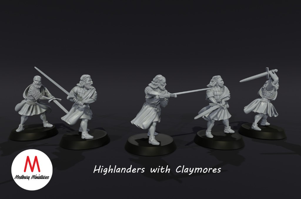 Medbury Miniatures: Scottish Highlanders with Claymores (5) - Image 3