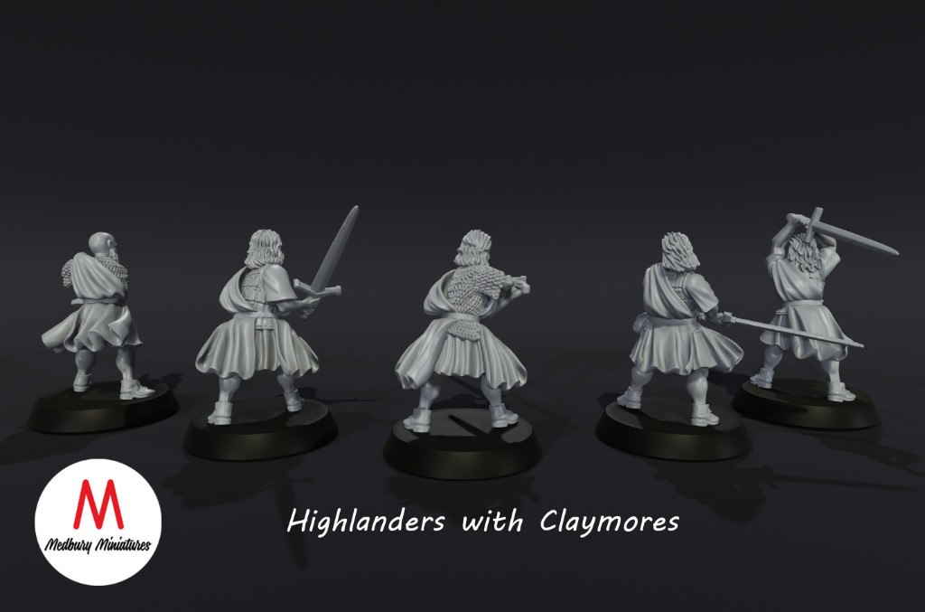 Medbury Miniatures: Scottish Highlanders with Claymores (5) - Image 4