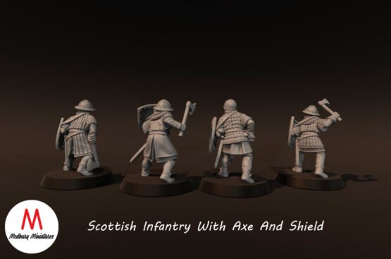 Medbury Miniatures: Scottish Infantry with axe and Shield (4) - Image 4