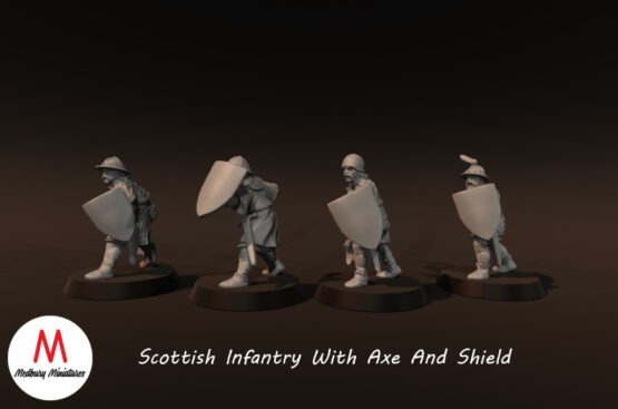 Medbury Miniatures: Scottish Infantry with axe and Shield (4) - Image 3