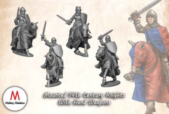 Medbury Miniatures: 14Jh. Ritter zu Pferd mit Handwaffen (4)