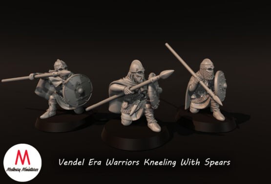 Medbury Miniatures: Vendel Era - Kneeling Spearman (3) - Image 2