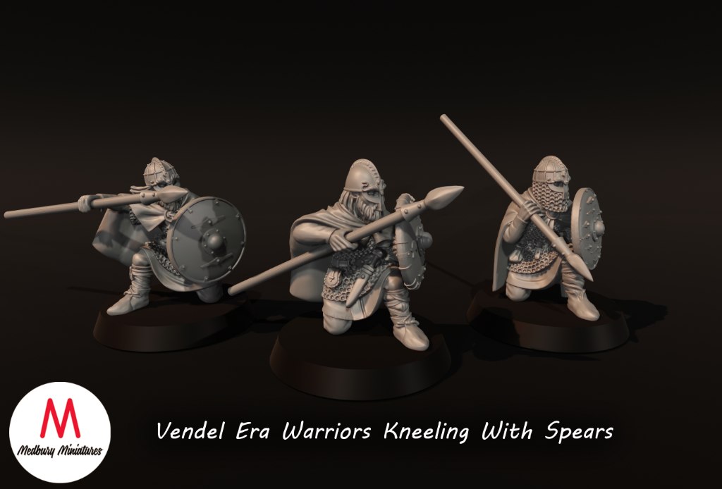Medbury Miniatures: Vendel Era - Kneeling Spearman (3) - Image 2