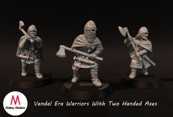 Medbury Miniatures: Vendel Era - Warriors with 2 Handed Axes (3) - Image 2