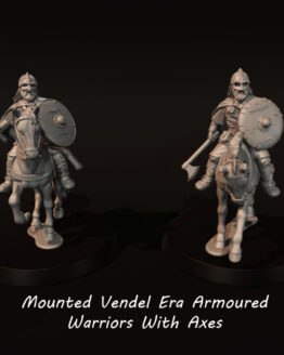 Medbury Miniatures: Vendel Era - Mounted Armoured Warriors with Axes (2)