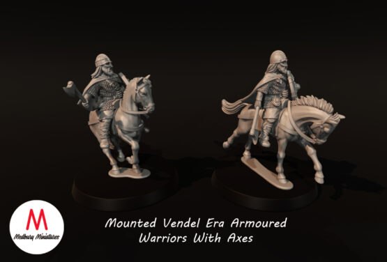 Medbury Miniatures: Vendel Era - Mounted Armoured Warriors with Axes (2) - Image 3