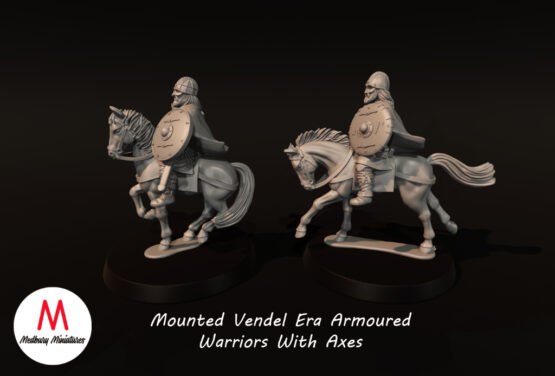 Medbury Miniatures: Vendel Era - Mounted Armoured Warriors with Axes (2) - Image 2
