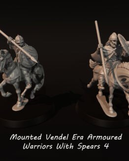Medbury Miniatures: Vendel Era - Mounted Armoured Warriors with Spears 2 (4)