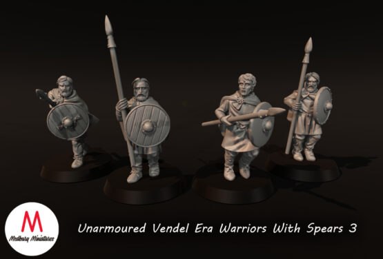 Medbury Miniatures: Vendel Era - Unarmoured Warriors with spears 2 (4)