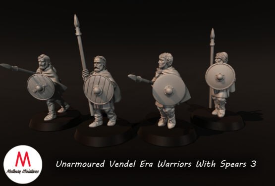 Medbury Miniatures: Vendel Era - Unarmoured Warriors with spears 2 (4) - Image 2