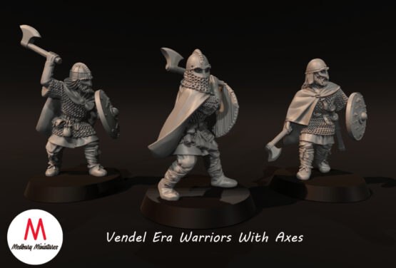 Medbury Miniatures: Vendel Zeit - Krieger mit Axt und Schild (3) – Bild 2