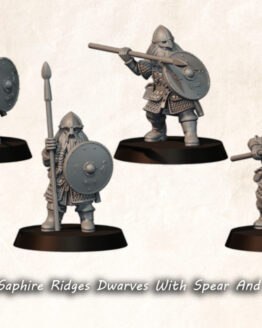 Medbury Miniatures: Saphire Ridges Dwarven Warriors With Spears 2 (4)