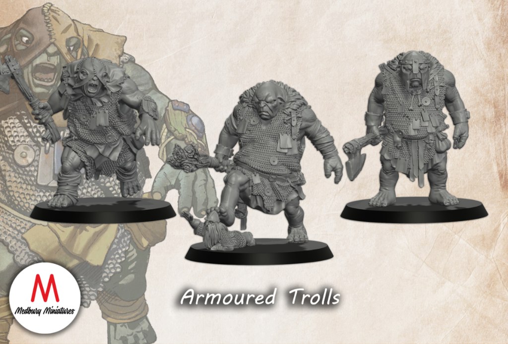Medbury Miniatures: Armoured Trolls (3)