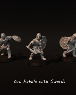 Medbury Miniatures: Orc Rabble With Swords (3)