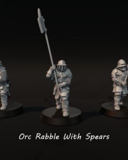 Medbury Miniatures: Orc Rabble With Spears (3)