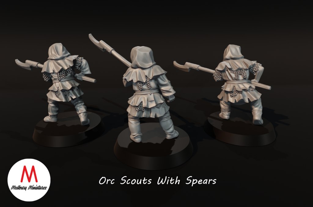 Medbury Miniatures: Orc Scouts with Spears (3) - Image 2