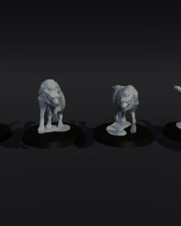 Medbury Miniatures: GGiant Wolves (4)